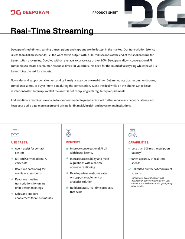 Real-time Product Sheet-Cover